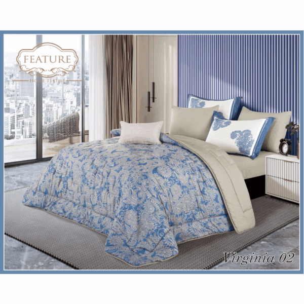 Virginia comforter Set 4 pcs Printed Cotton - Image 12