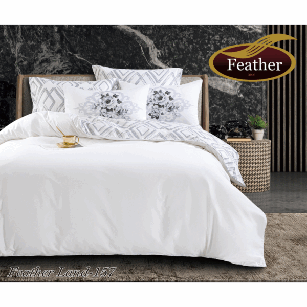 Feather Land Duvet Cover Set 6 pcs printed Cotton - 2 - Image 2