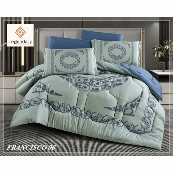 FRANCISCO comforter Set 6 pcs Printed Microfiber