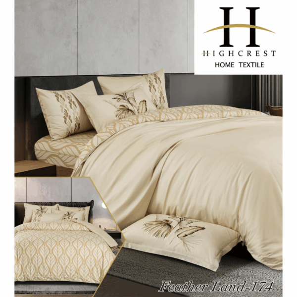 Feather Land Duvet Cover Set 6 pcs Printed Cotton - Image 2