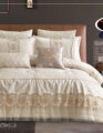 Anemone wedding Comforter Set 8 pcs Embroidery with Lace