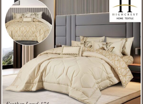 Feather Land comforter Set 4 pcs Printed Cotton