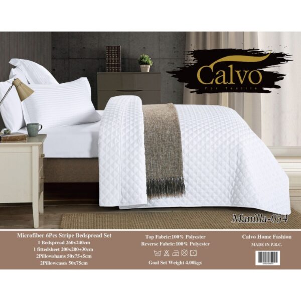 Manilla Bed Spread Set 6 pcs Hotel Microfiber